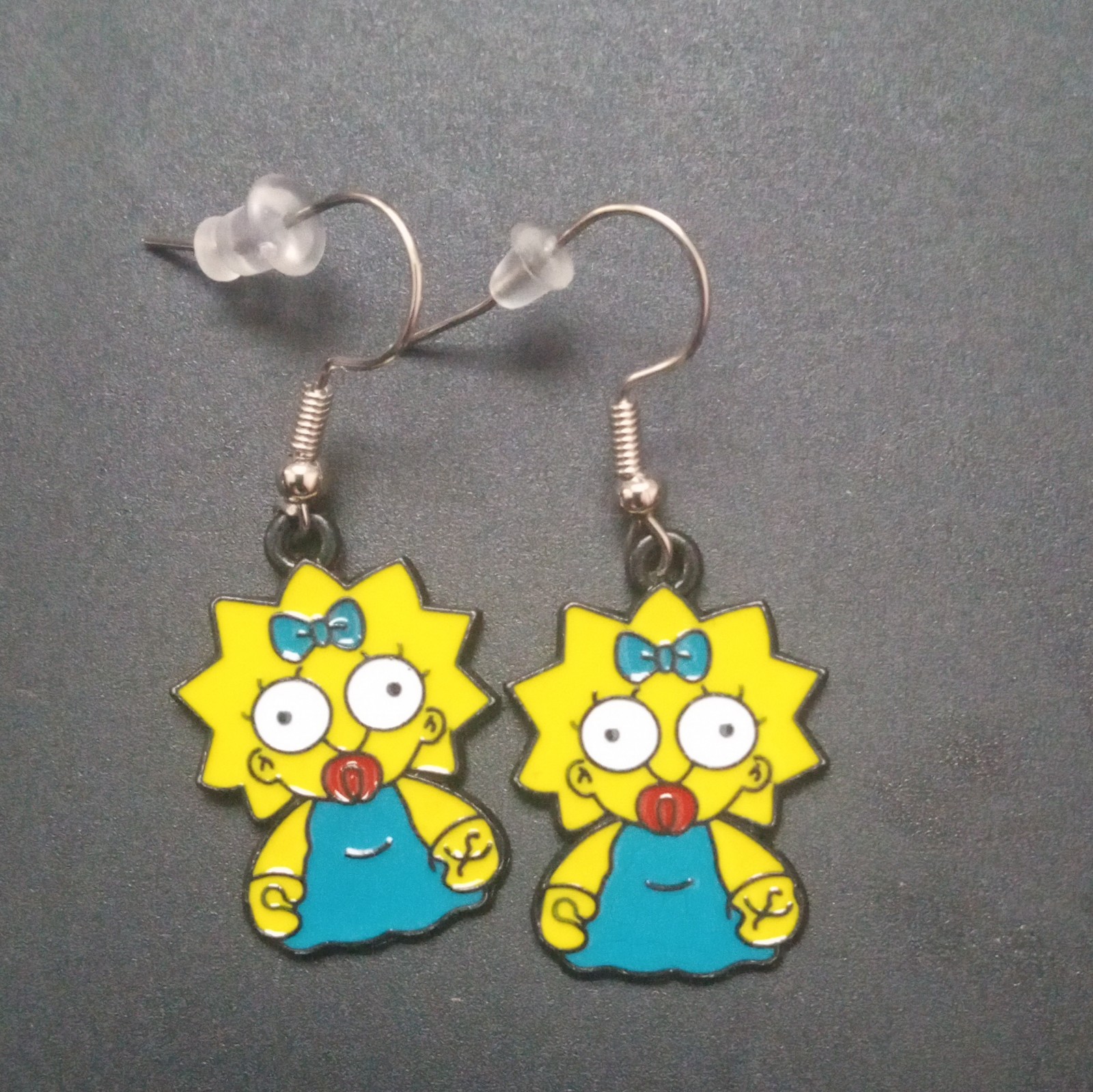 Lot of 6 Pairs Novelty Dangle Earrings Set Acrylic Charms Multicolor Cartoon