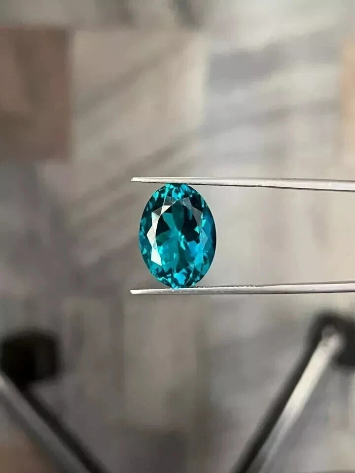 3.50 Ct Natural Paraiba Tourmaline Greenish Neon Blue Oval Cut Loose Gemstone