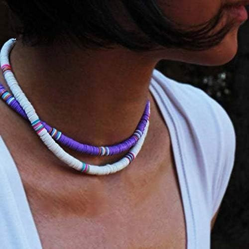 Handcrafted Bohemian Choker – Colorful Vinyl Disc Beads – Perfect for Summer