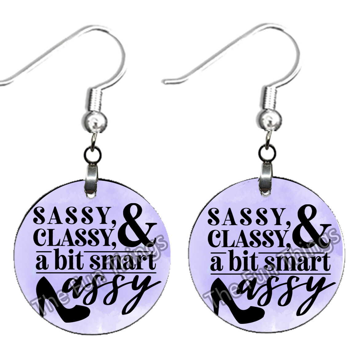 Classy Earrings NO TARNISHING Wood Dangle Humorous Sassy Saying Jewelry Gifts
