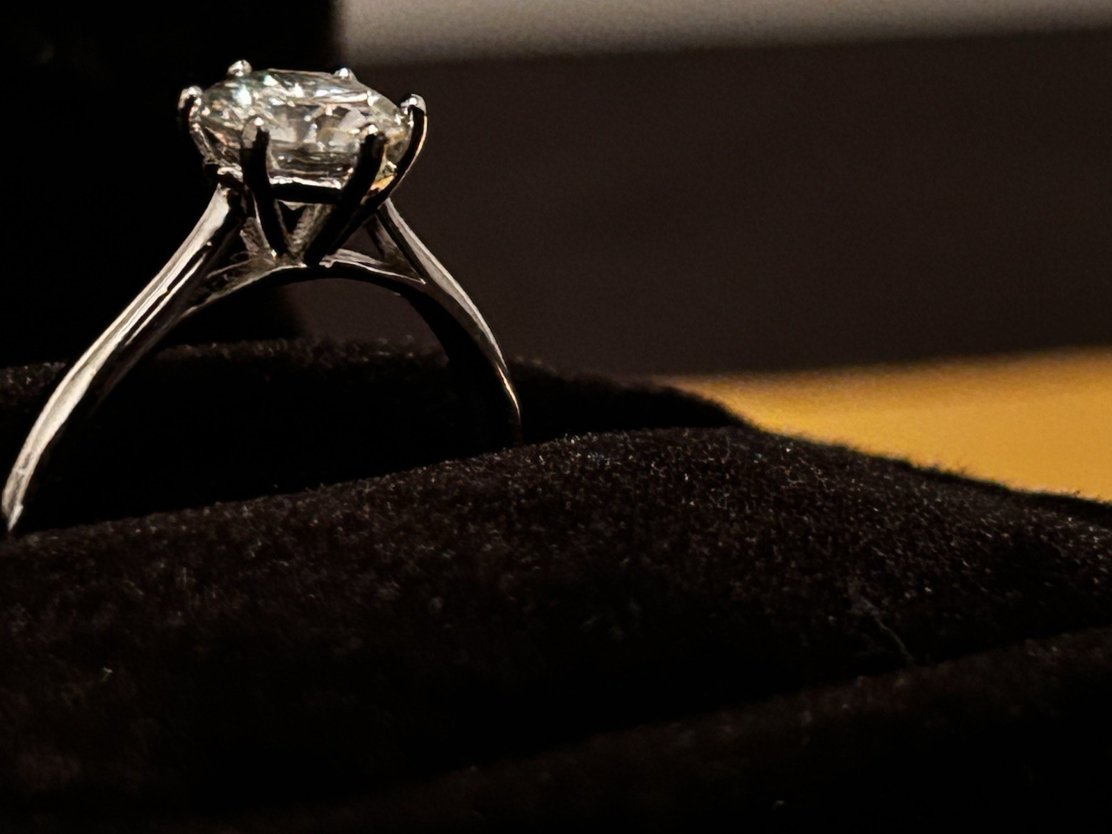 925 Sterling Silver 1 Carat Moissanite Solitaire Ring