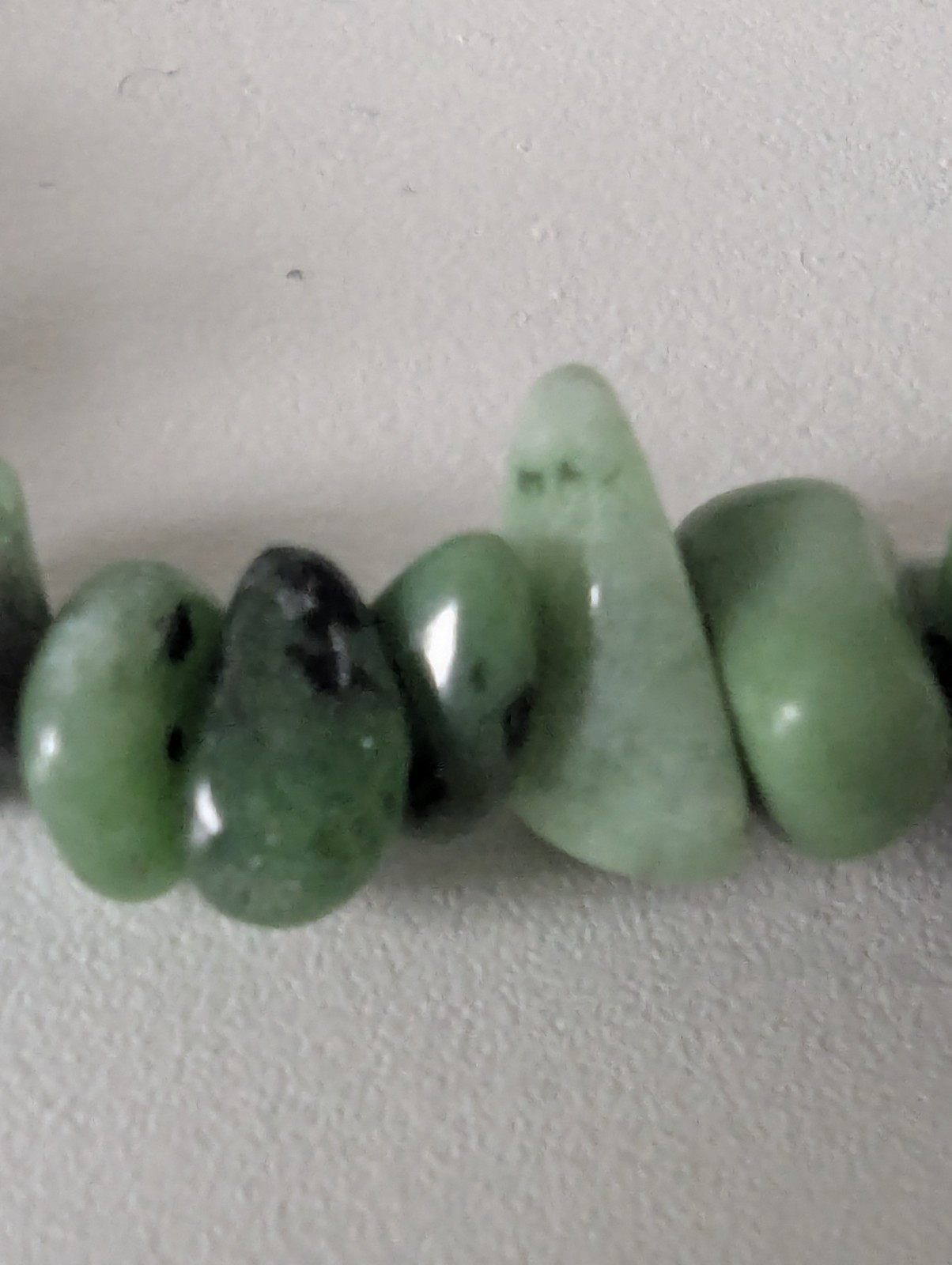 Ruby Zoisite Anyolite Chip Necklace 34″ Natural Gemstone Beaded Long Necklace