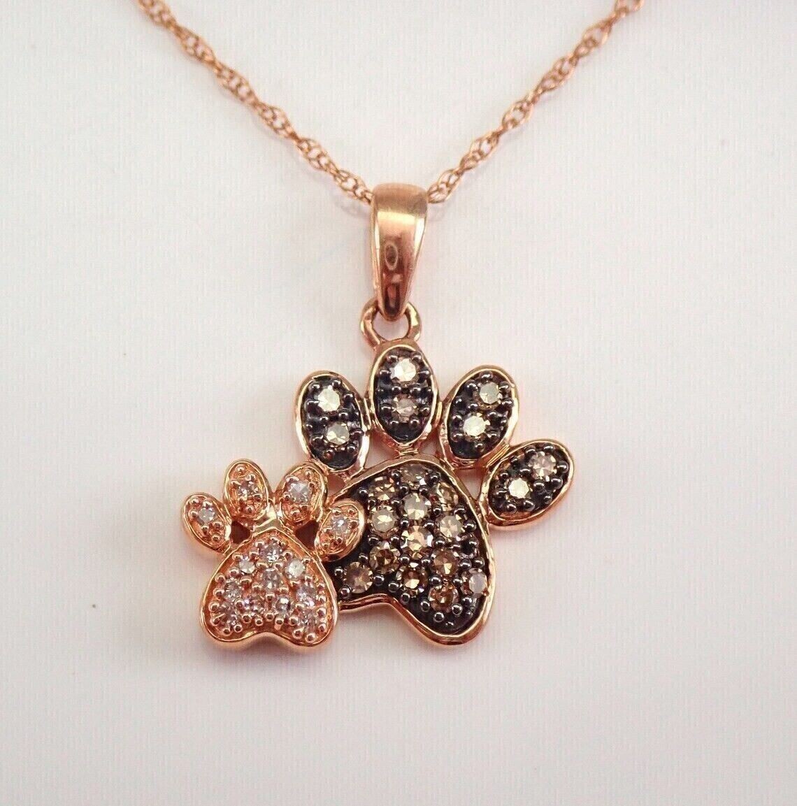 2Ct Round Cut Simulated Chocolate Diamond Women’s Pendant 14K Rose Gold Plated