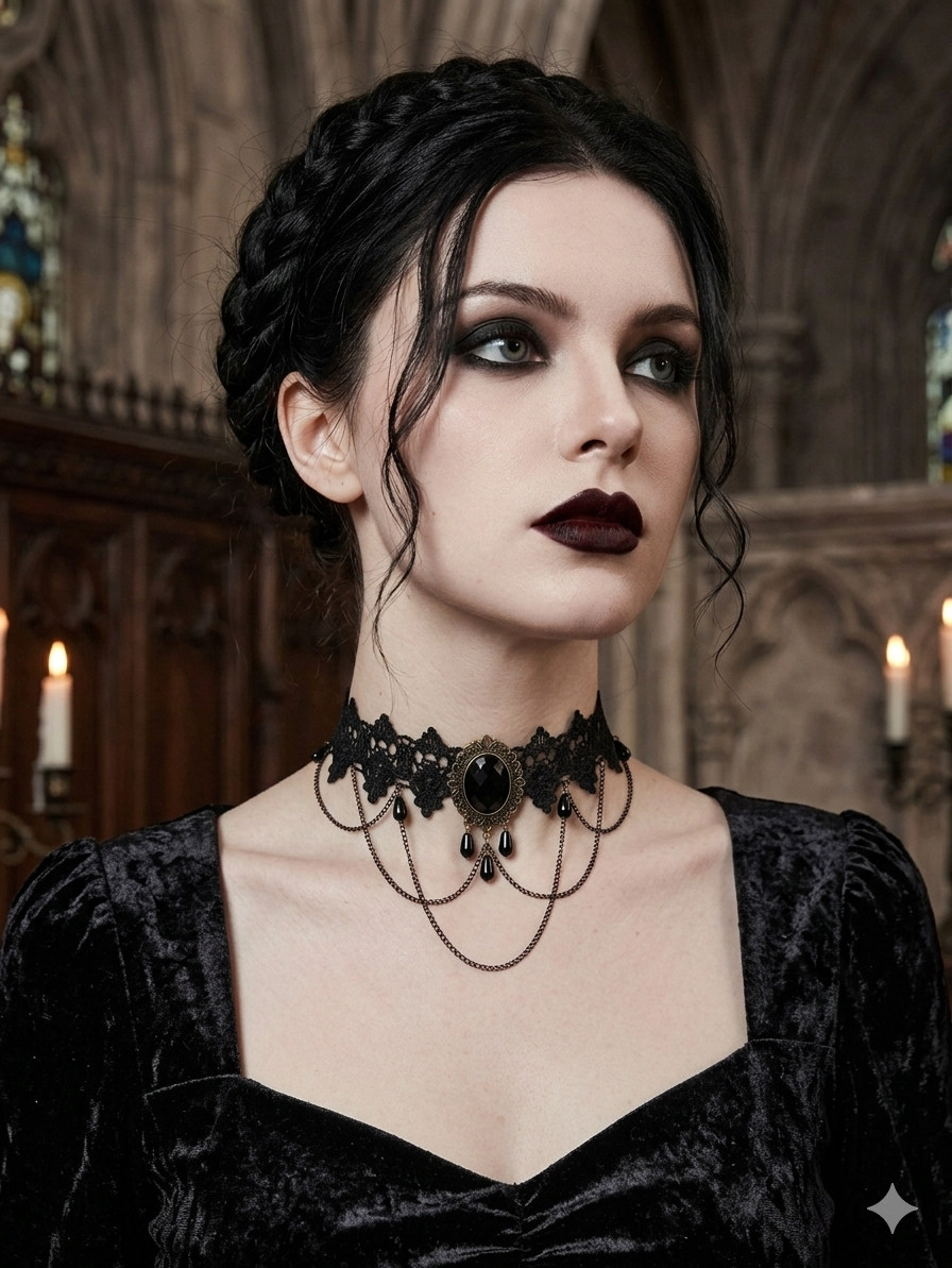 Gothic Lace Choker Steampunk Halloween Christmas Cosplay Elegant Sexy Retro