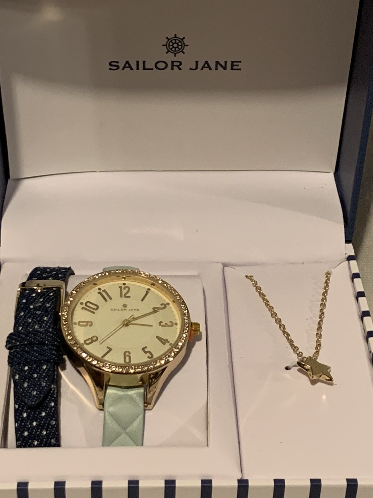 Sailor Jane Watch Set Mint Green w/ Extra Starp & Star Necklace