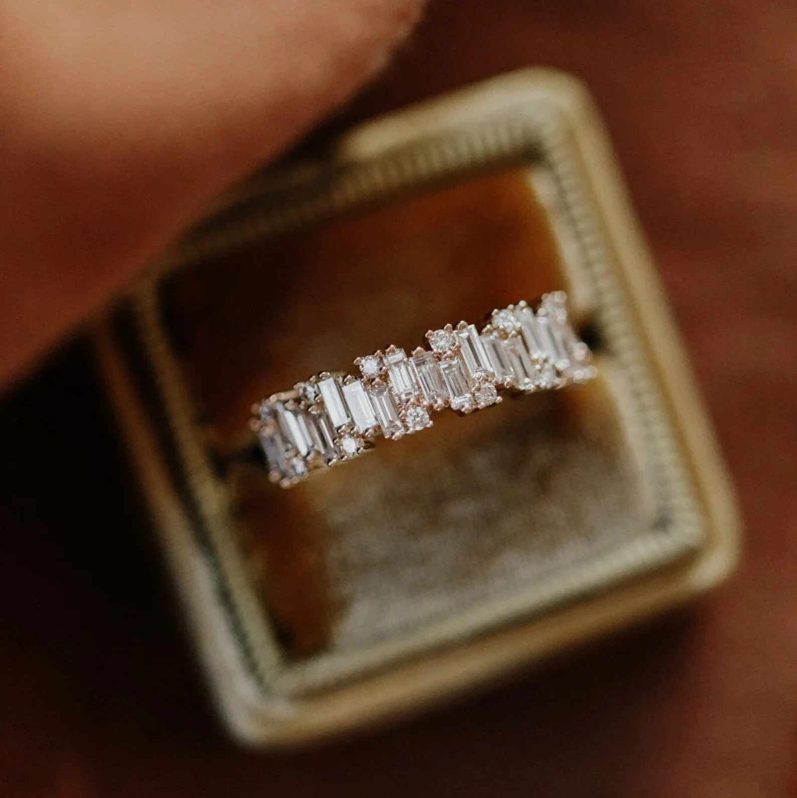 2.20 Ct Baguette Cut Simulated Diamond Eternity Band Ring 14k Yellow Gold Plated