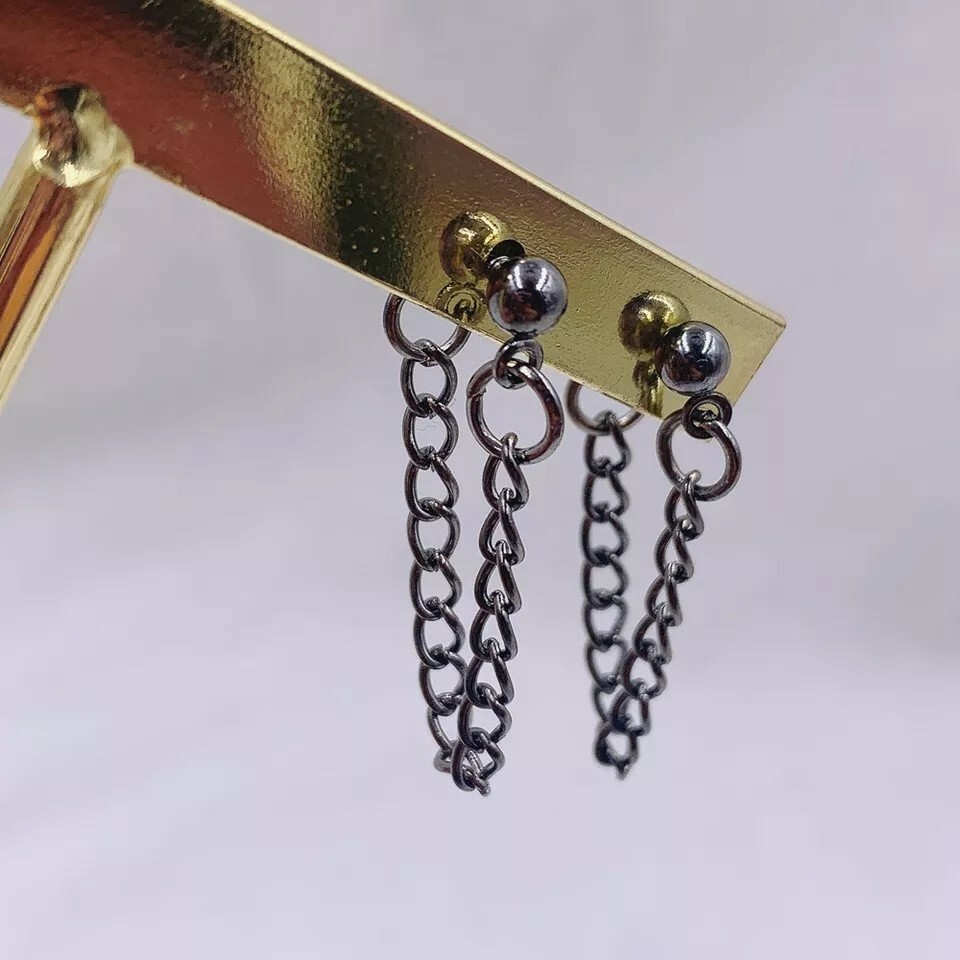 fashion Simple punk chain earrings for Women Korean Minimalist Earrings Jewelry