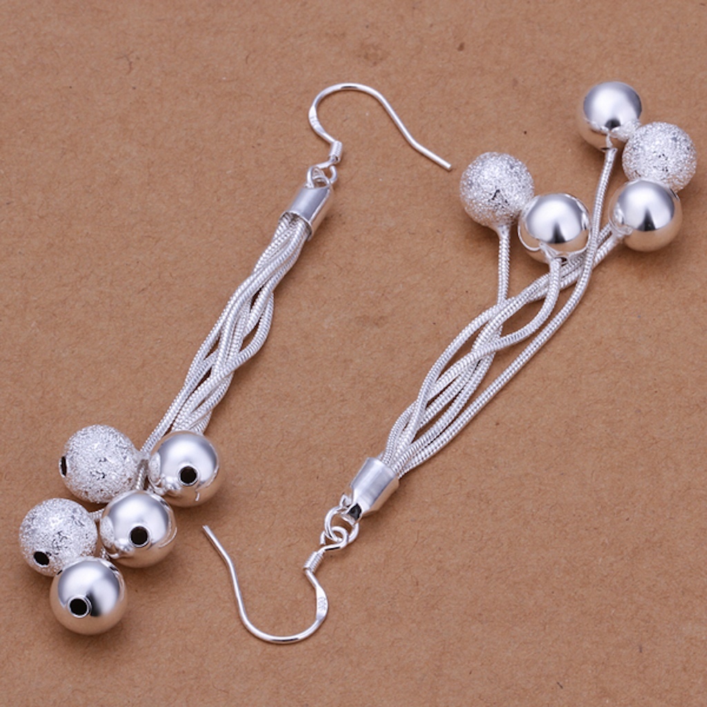 925 Sterling Silver Drop Dangle Chandelier Hook Earrings L17