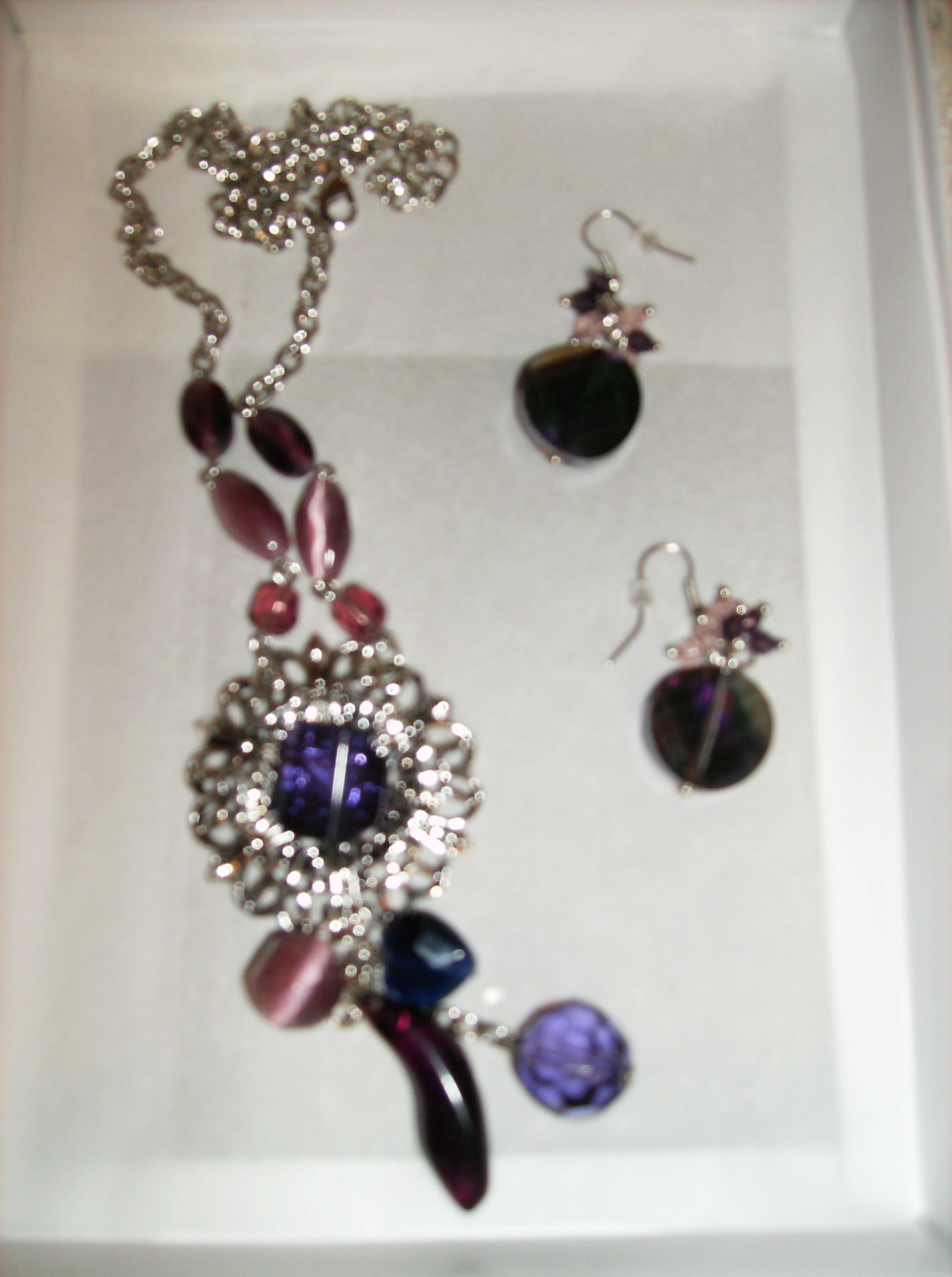 SILVER PLATED 2 PC NECKLACE 19″ & BRACELET 8″ CHAIN NEW #GP26