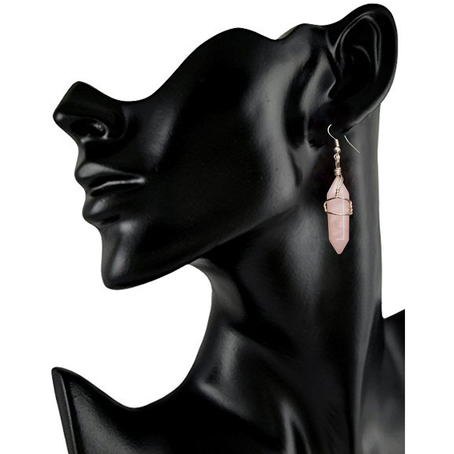 1 inches (L) x 0.05 (W) x (H), D-Wire Wrap Rose Quartz