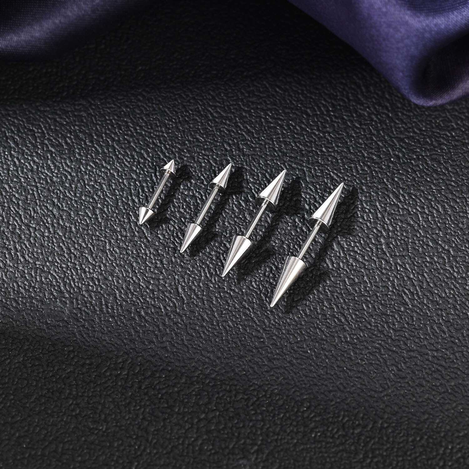 16G 18G Stainless Steel Stud Earring Spike Helix Tragus Barbell Piercing Jewelry