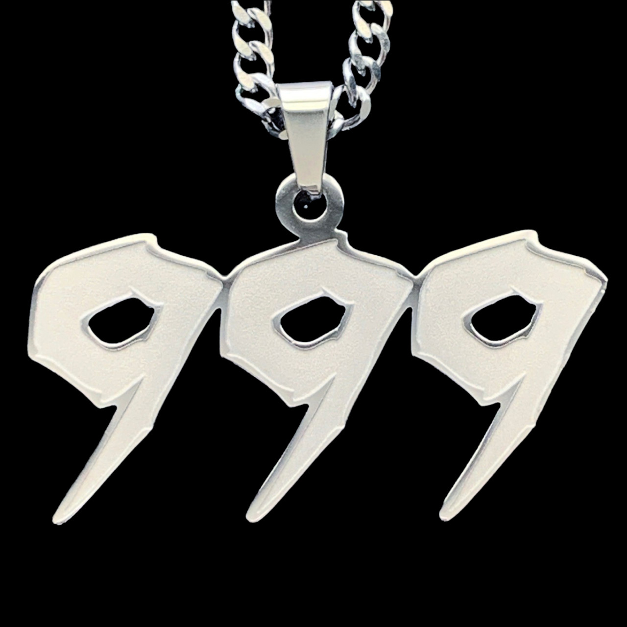 Juice WRLD 999 Necklace! Etched Stainless Steel Pendant + Steel Chain 999 Club