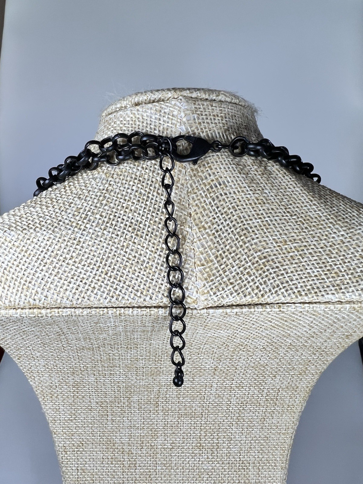 NATASHA black Crystal faceted Rhinestone chunky collar bib statement necklace