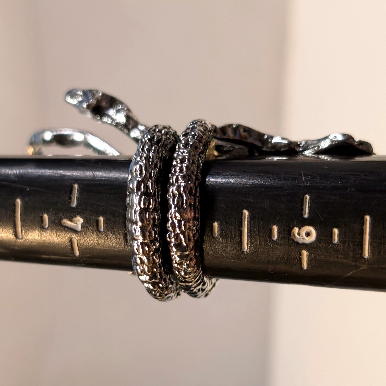 New Dragon Wrap Ring Unisex Size 5 Silver Tone Mythical Gothic Statement Jewelry