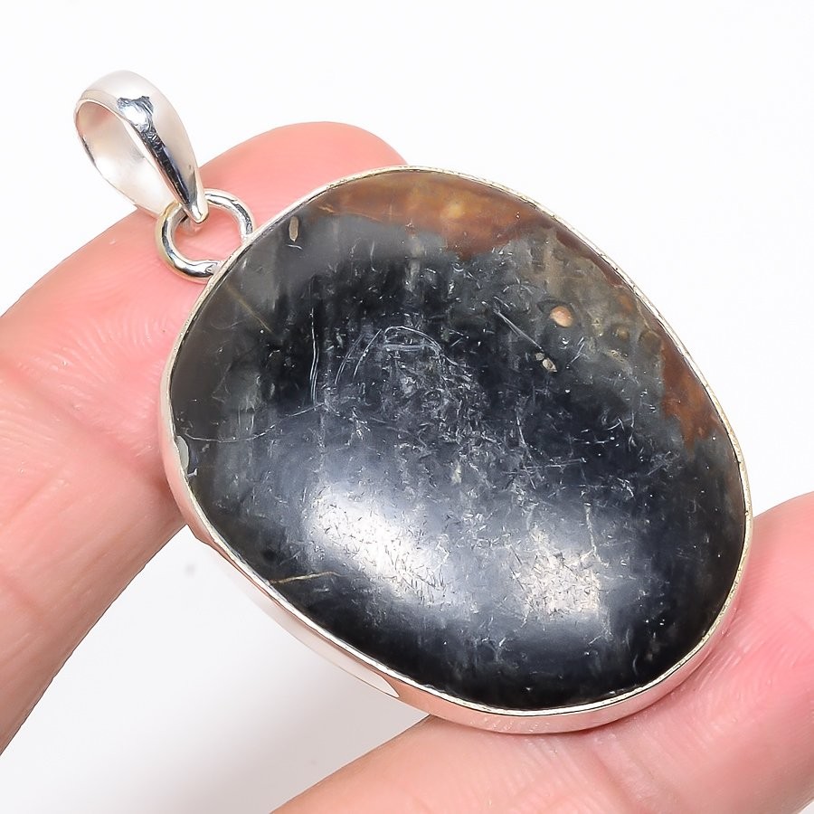 Picasso Jasper 925 Silver Plated Jewelry Handmade Pendant 2.17″ T57