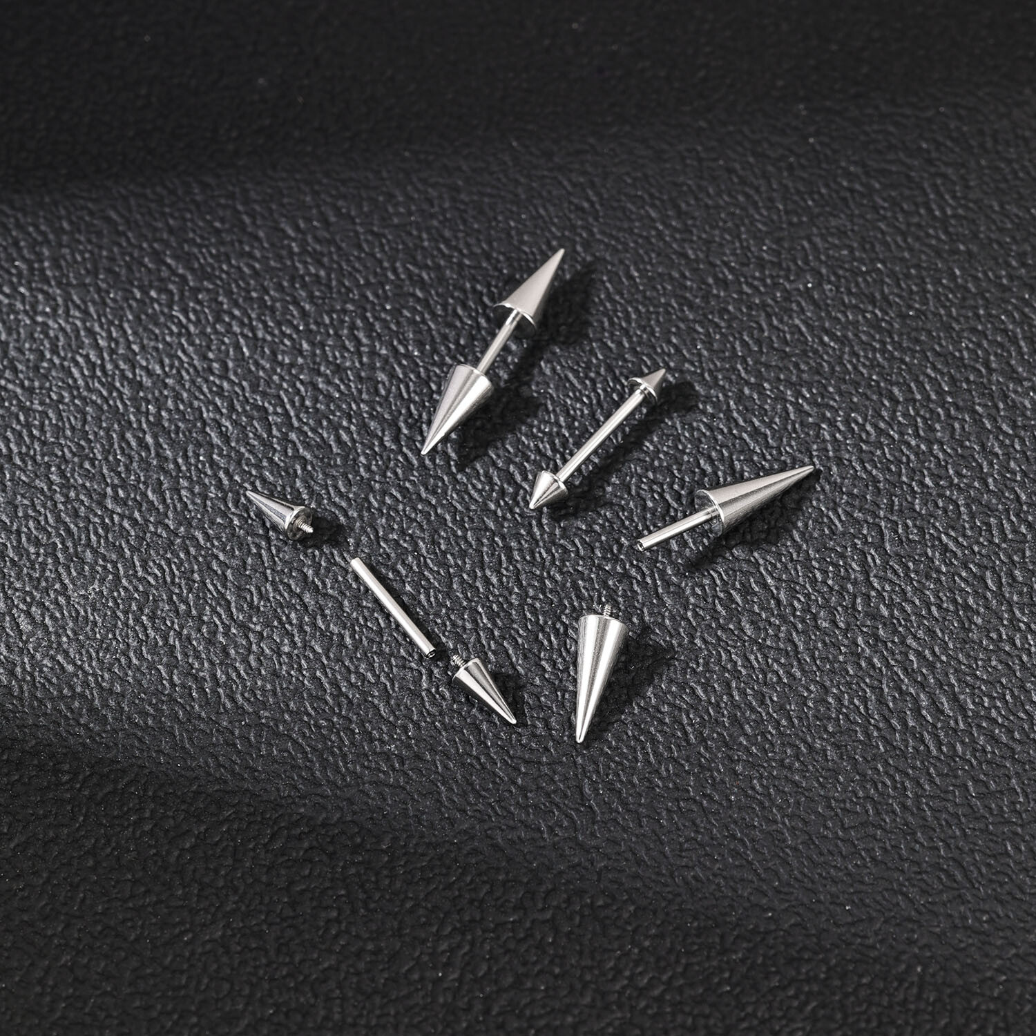 16G 18G Stainless Steel Stud Earring Spike Helix Tragus Barbell Piercing Jewelry