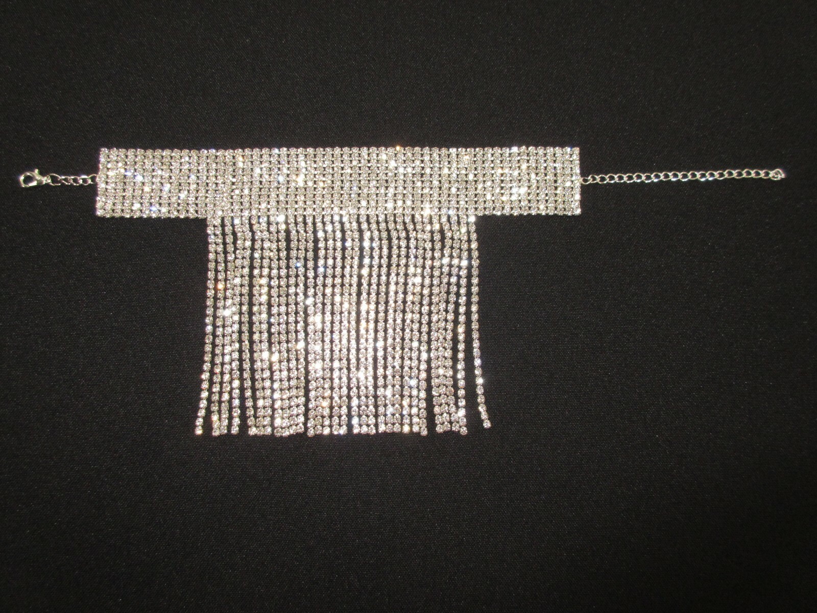 Rhinestone Fringe Anklet Sexy Crystal Ankle Bracelet for Heels Tassels Sparkly