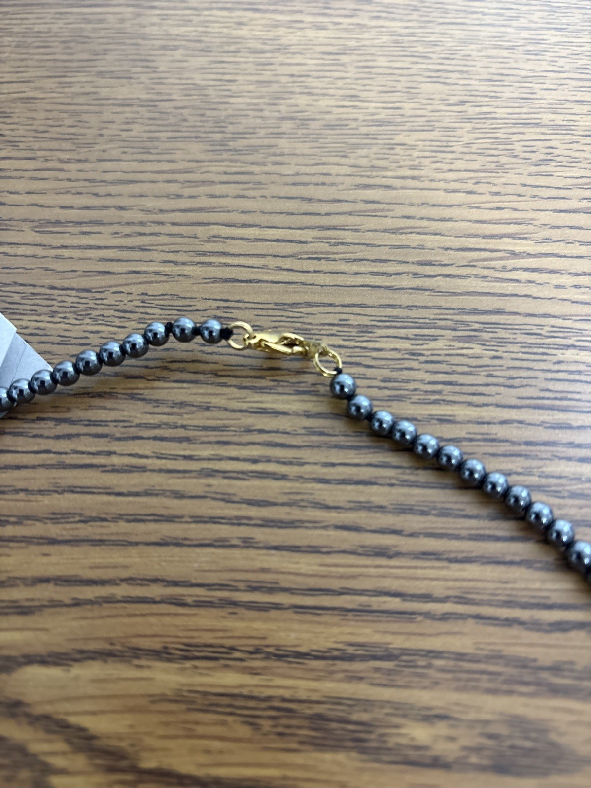 Iron Ore Hematite Bracelet & Fresh Water Pearl Necklace Set Custome Jewelry