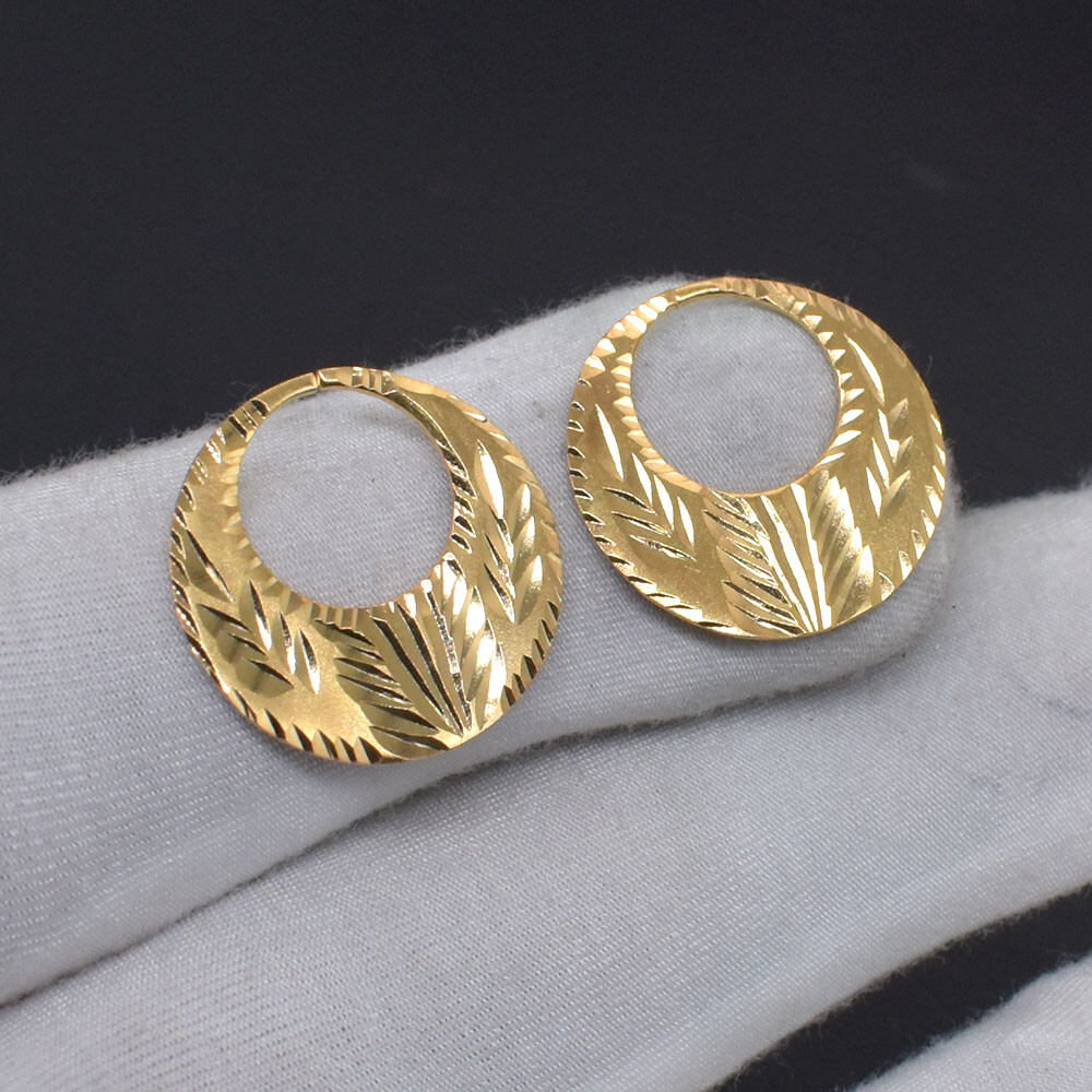 CLASSIC PUNJABI NATTIYAN 22 K GOLD PLATED EARRING FOR MEN BOYS 1 Pcs g895