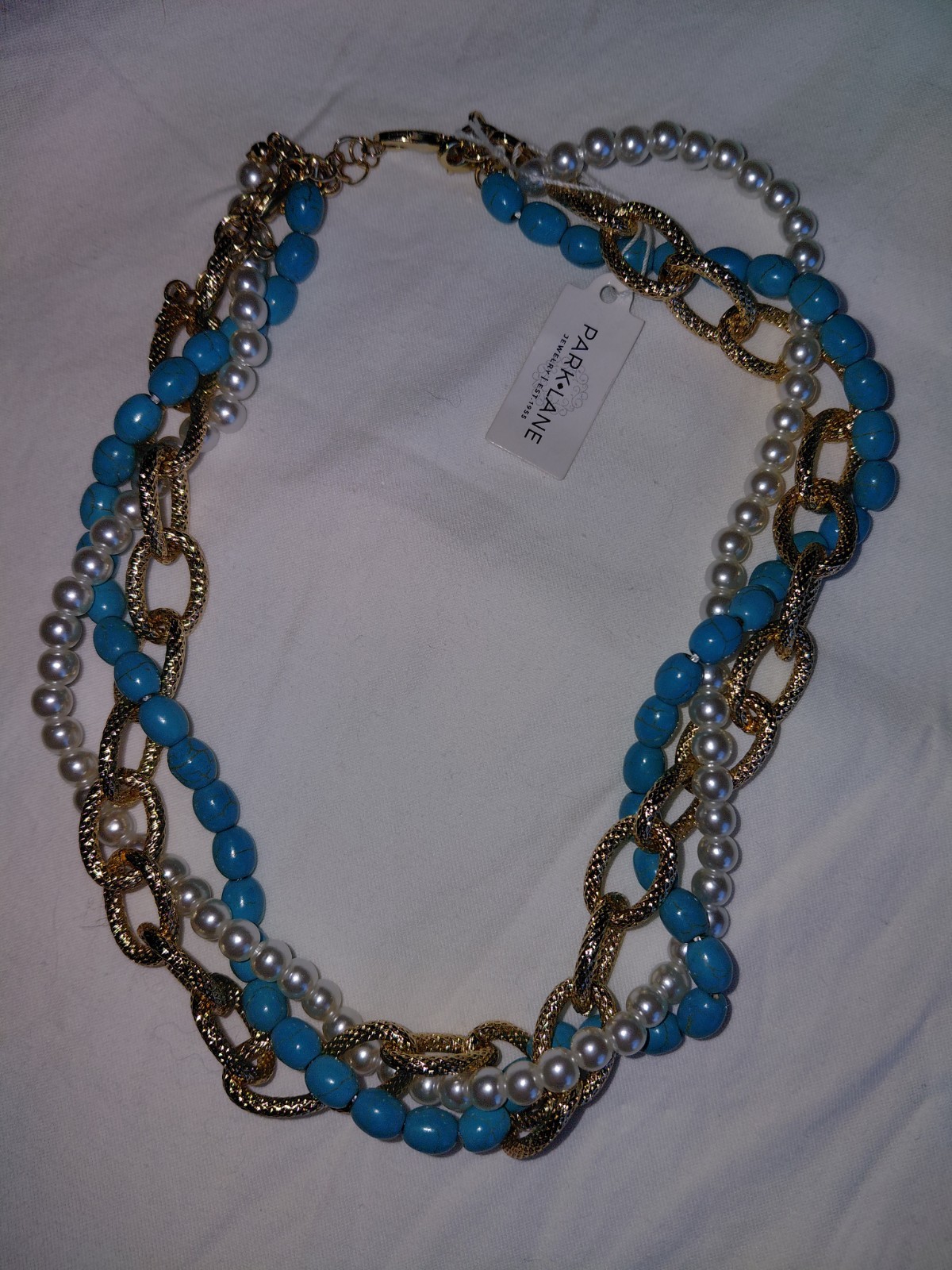 NWT Park Lane Caribbean Necklace Turquoise 3 In 1 Limited edition Sold out Blue