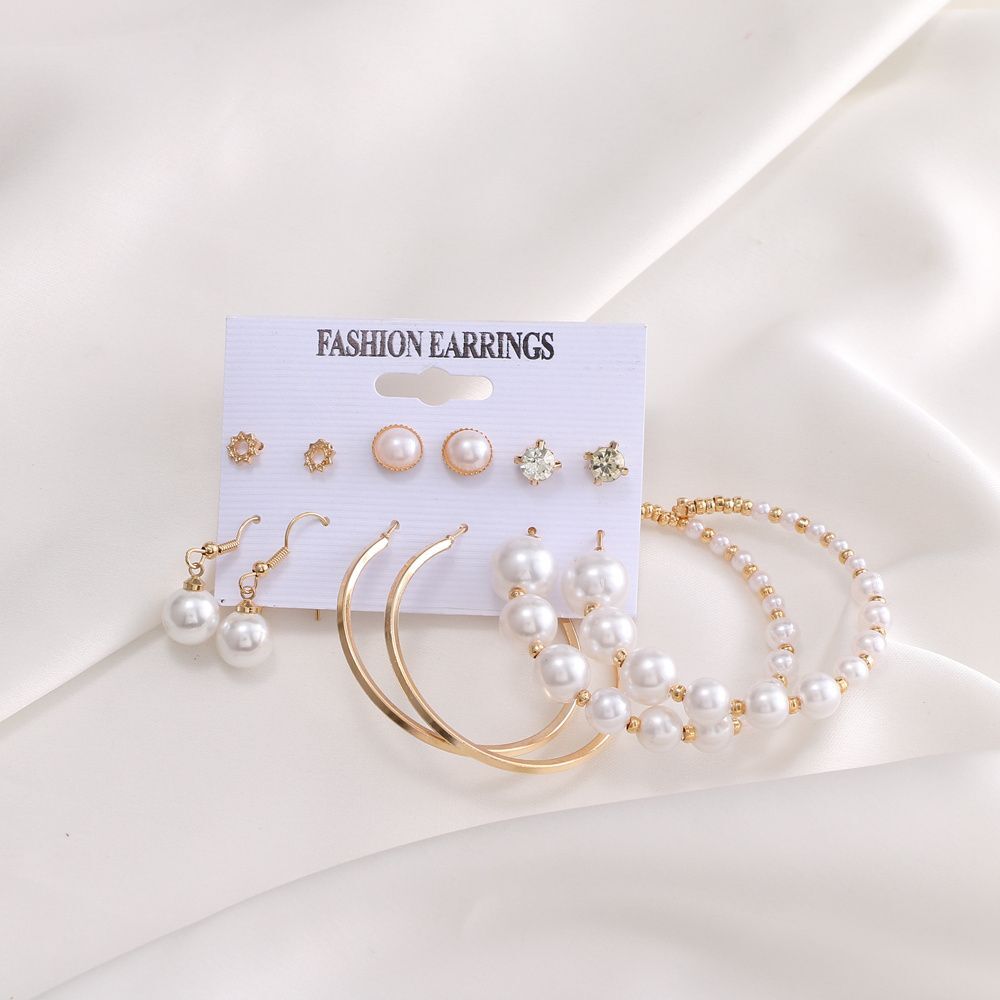 Oversize Hoop Earrings – Gold Color Round Circle Women Earrings Set DIY Jewelry