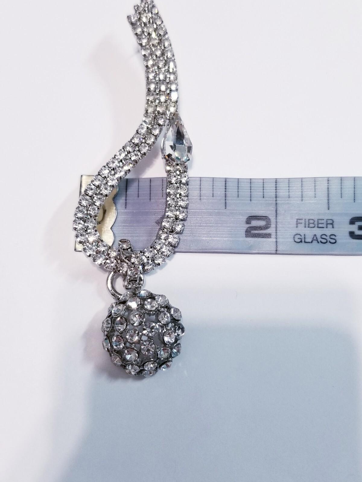 Bridesmaid Drop Dangle Chandelier Earrings 3.9 in Clear Rhinestone Pageant Prom