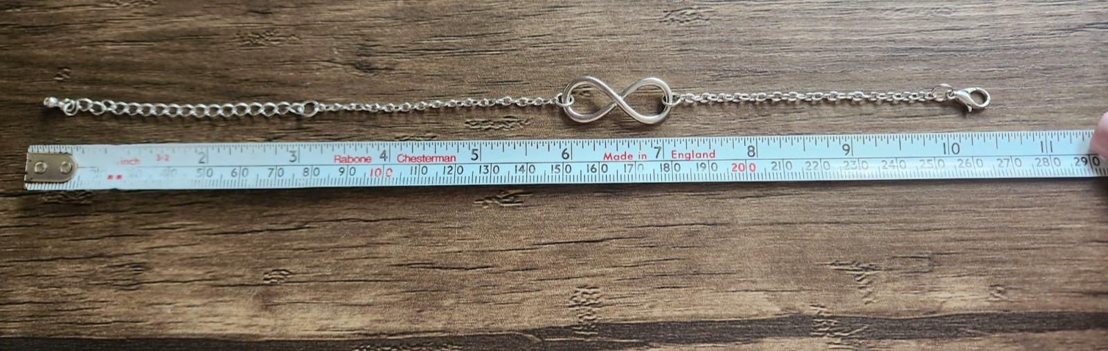 Infinity Lucky Charm Chain Adjustable Bracelet Silver Lobster Clasp 18.5-26.5cm