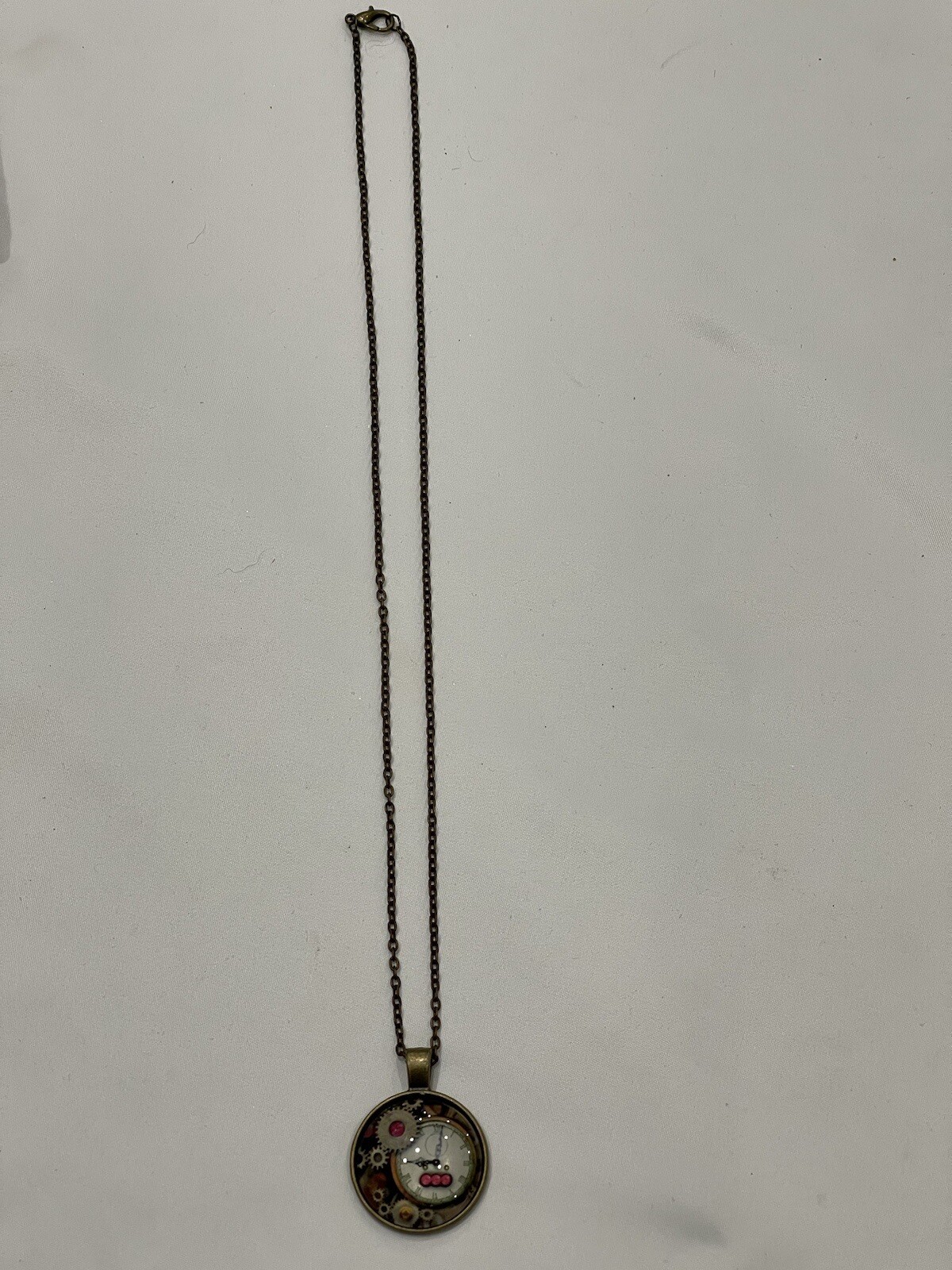 Steampunk Style Clock Necklace