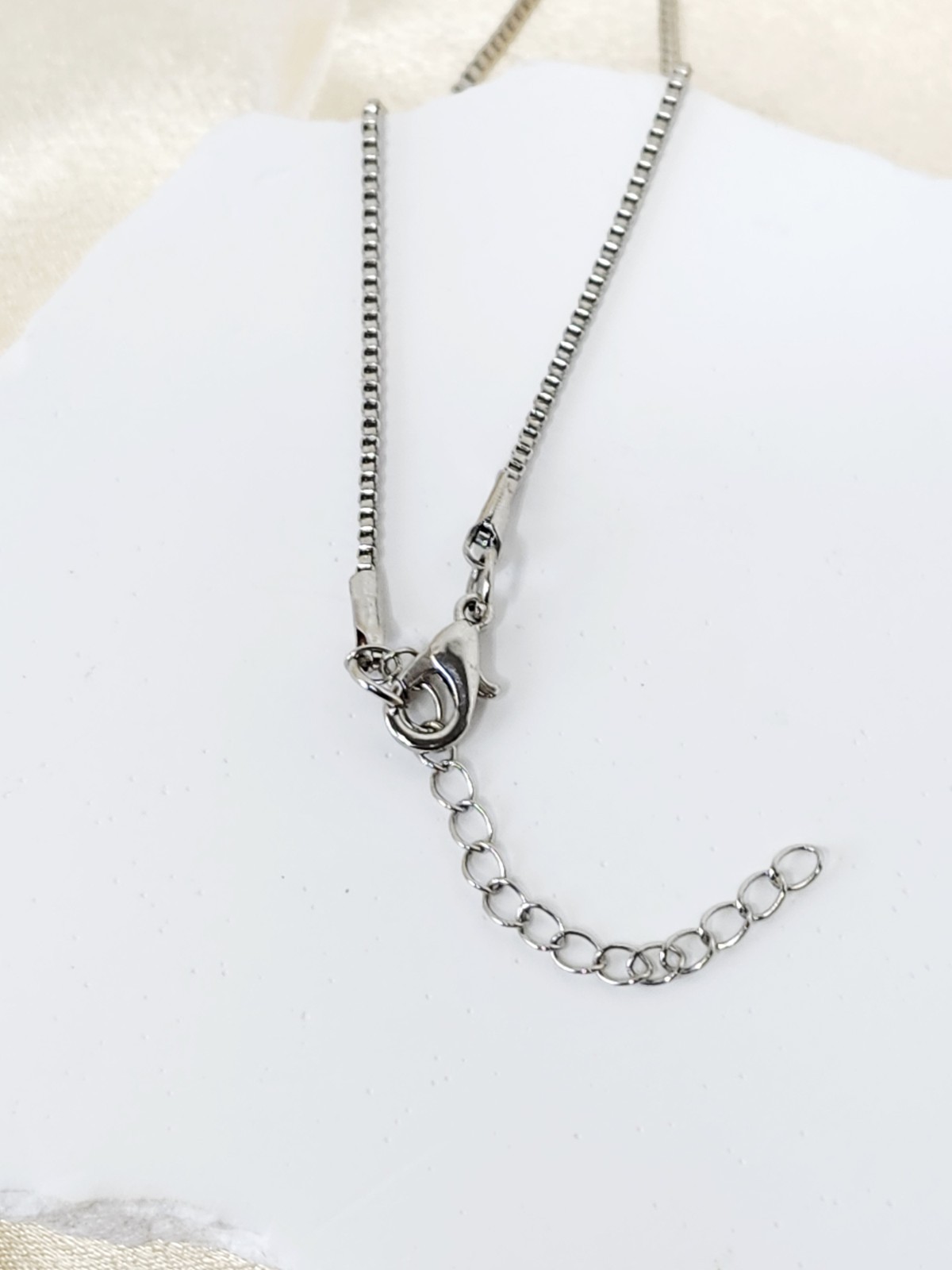 Deep Blue Crystal Heart Rhinestone Necklace – I Love You Forever – 18″