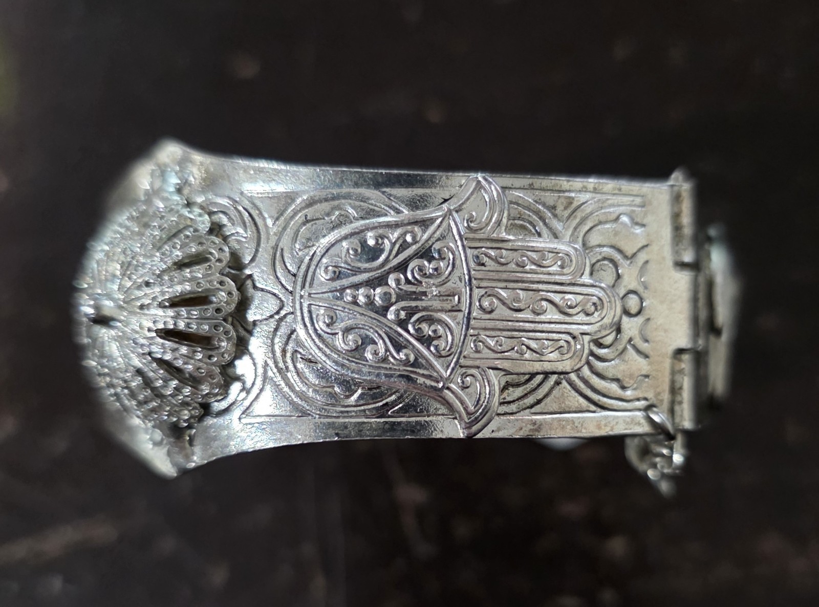 Hamsa Camel Silver Tone Bracelet