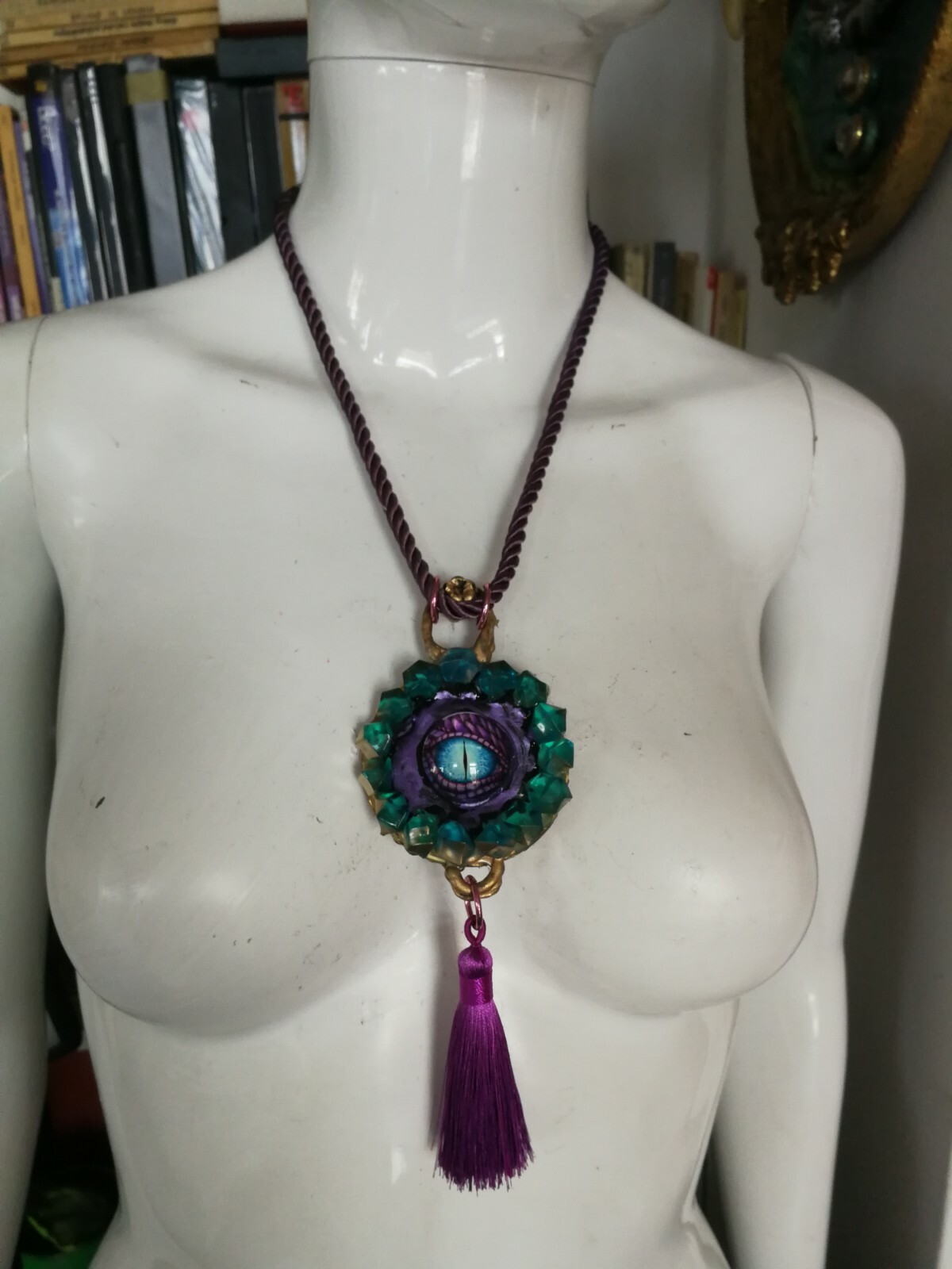 talisman protection evil eye amulet pendant necklace charm sun jewelry dragon by