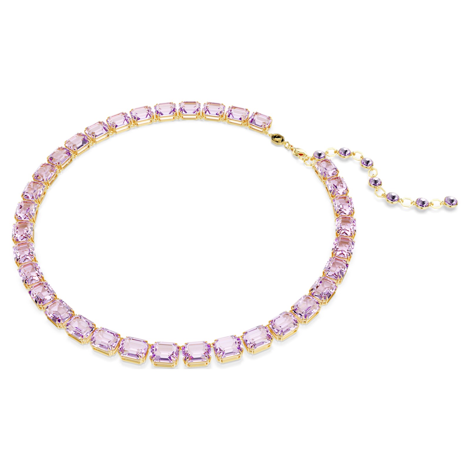 Swarovski Millenia Necklace, Octagon Cut, Purple, Gold-Tone Plated 5705754