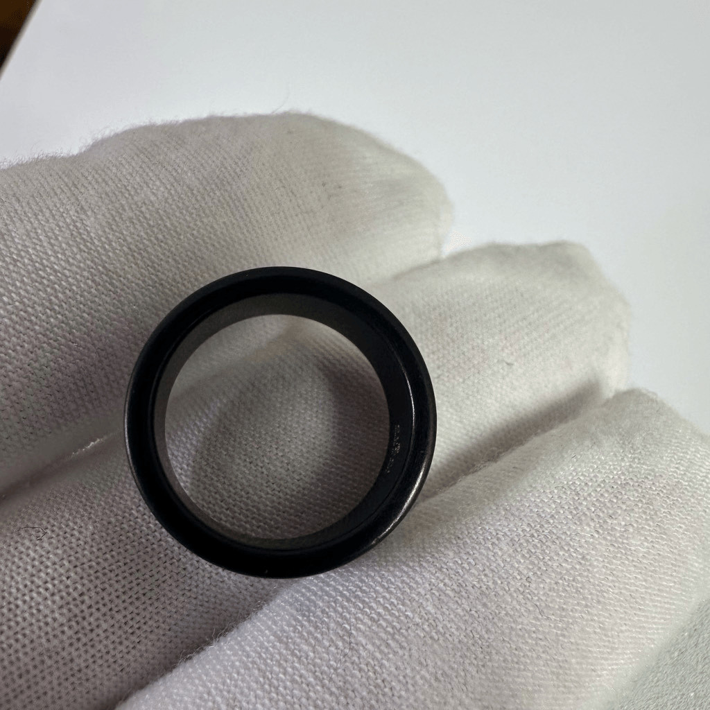 Gucci Icon GG Black Synthetic Corundum Ring Size 5