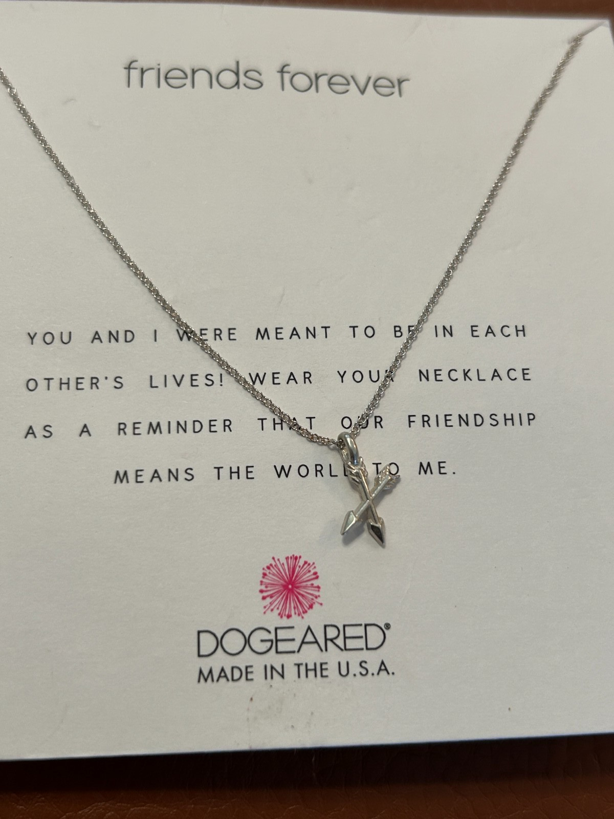 DOGEARED Friends Forever Charms on 925 Necklace, 16″ plus extender.