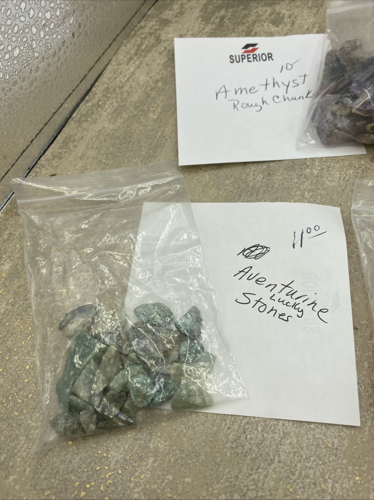 6 Bags Of Assorted Crystals (Separated)Contains Sodalite Moonstone +~See Pics