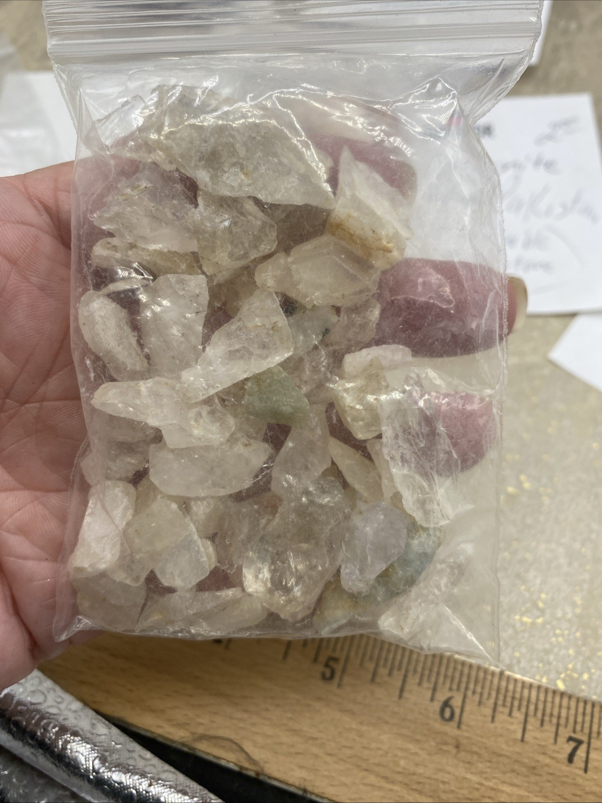 6 Bags Of Assorted Crystals (Separated)Contains Sodalite Moonstone +~See Pics