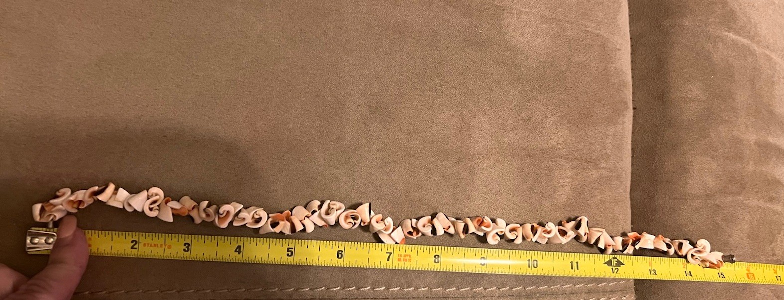 Matching shell anklet and choker necklace (pink/orange/white/black)15”