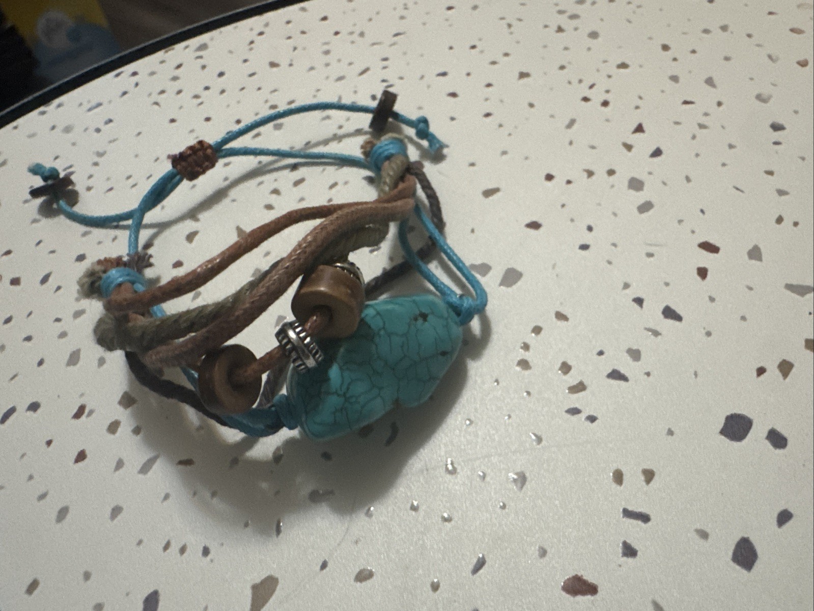 leather turquoise silver leather wrap bracelet