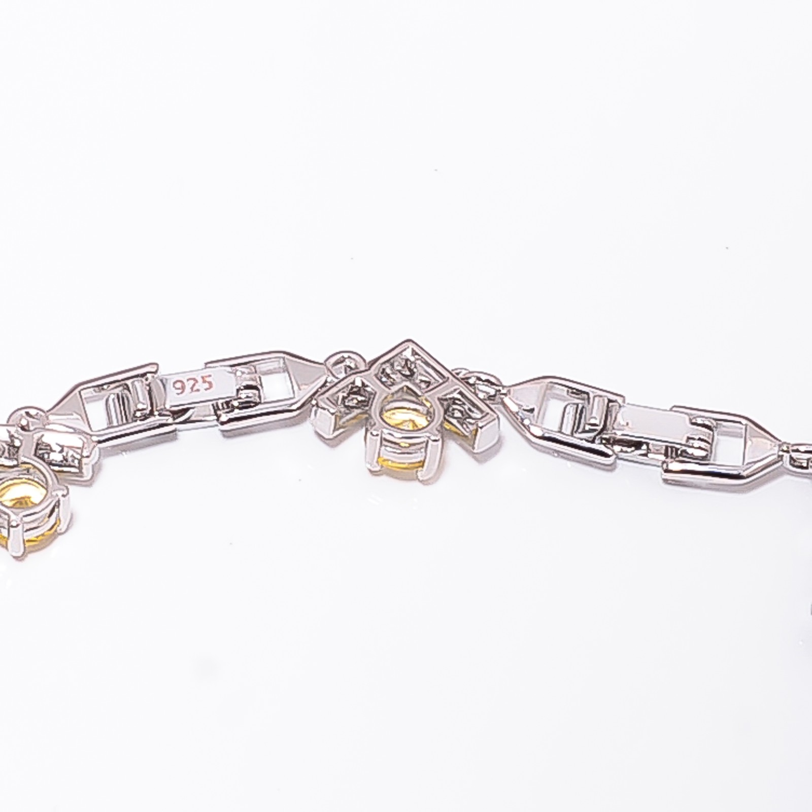 Multi Sapphire -Simulated, CZ 925 Sterling Silver Adjustable Bracelet 7-8″ B426