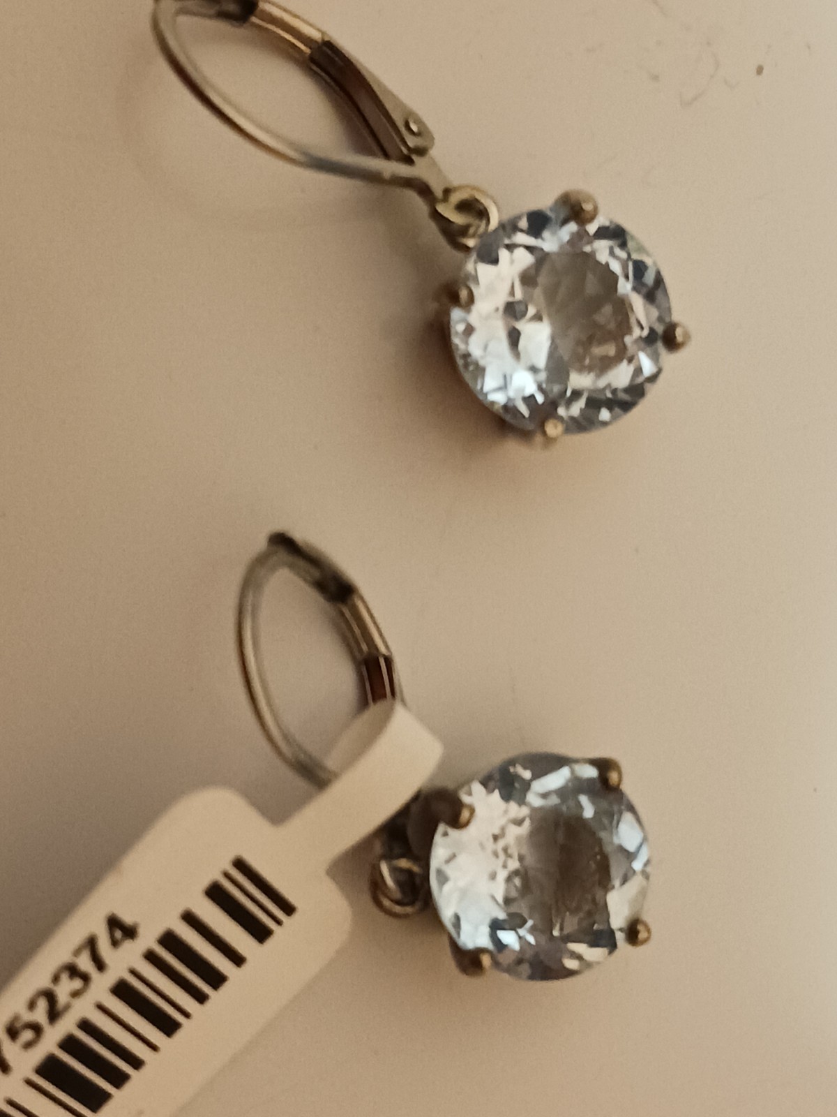 VERY COOL SKY BLUE TOPAZ STERLING SILVER LEVER BACKED EARRINGS