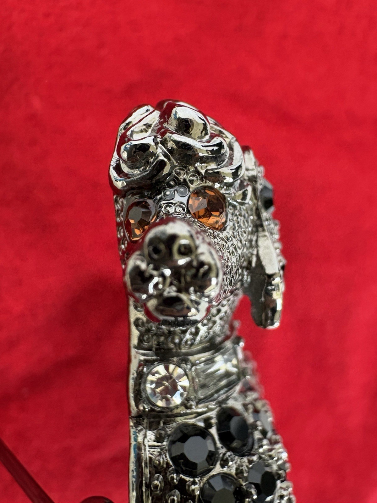 KJL Kenneth Jay Lane Rhinestone Poodle Brooch Pin – Complete Set w/ Box & Book