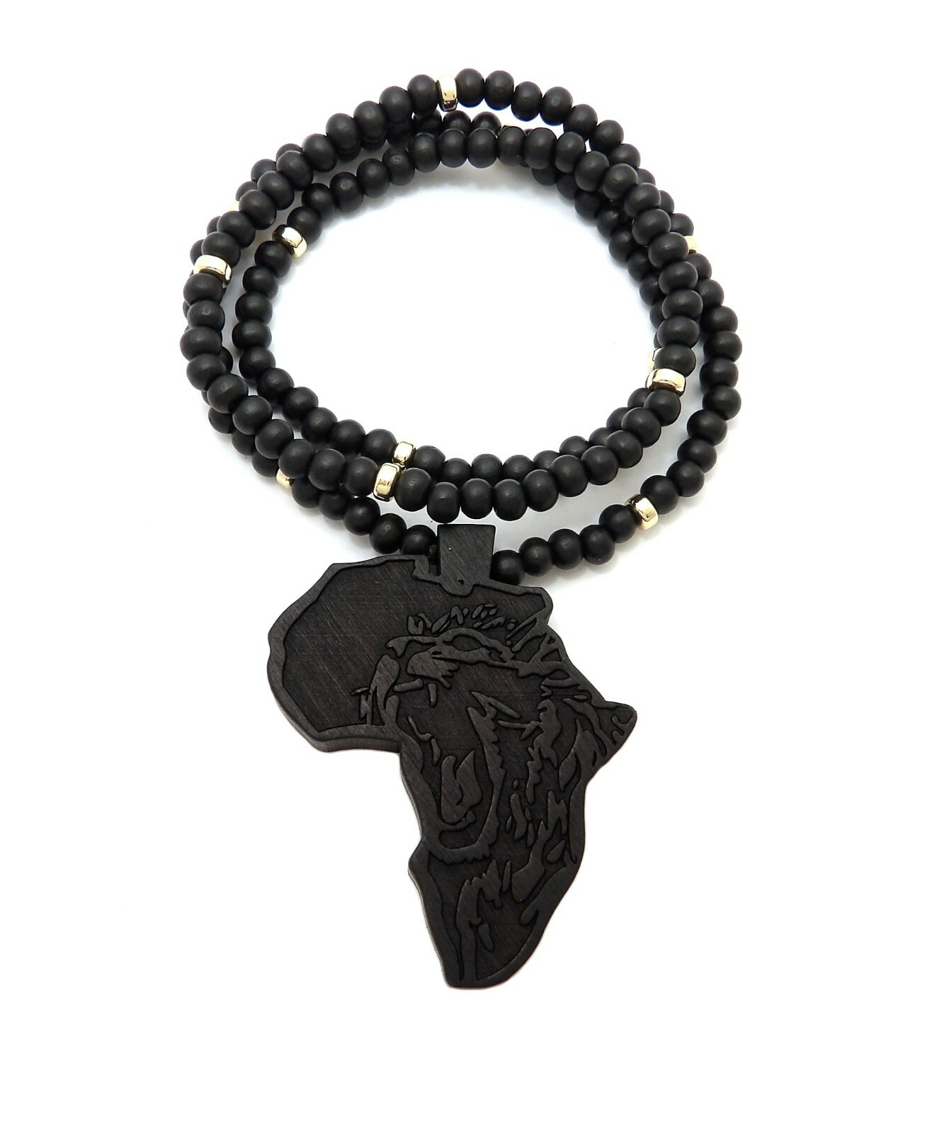 Good Quality Wood Roaring Lion Africa Pendant 6mm/26″Wooden Chain Necklace WRC11