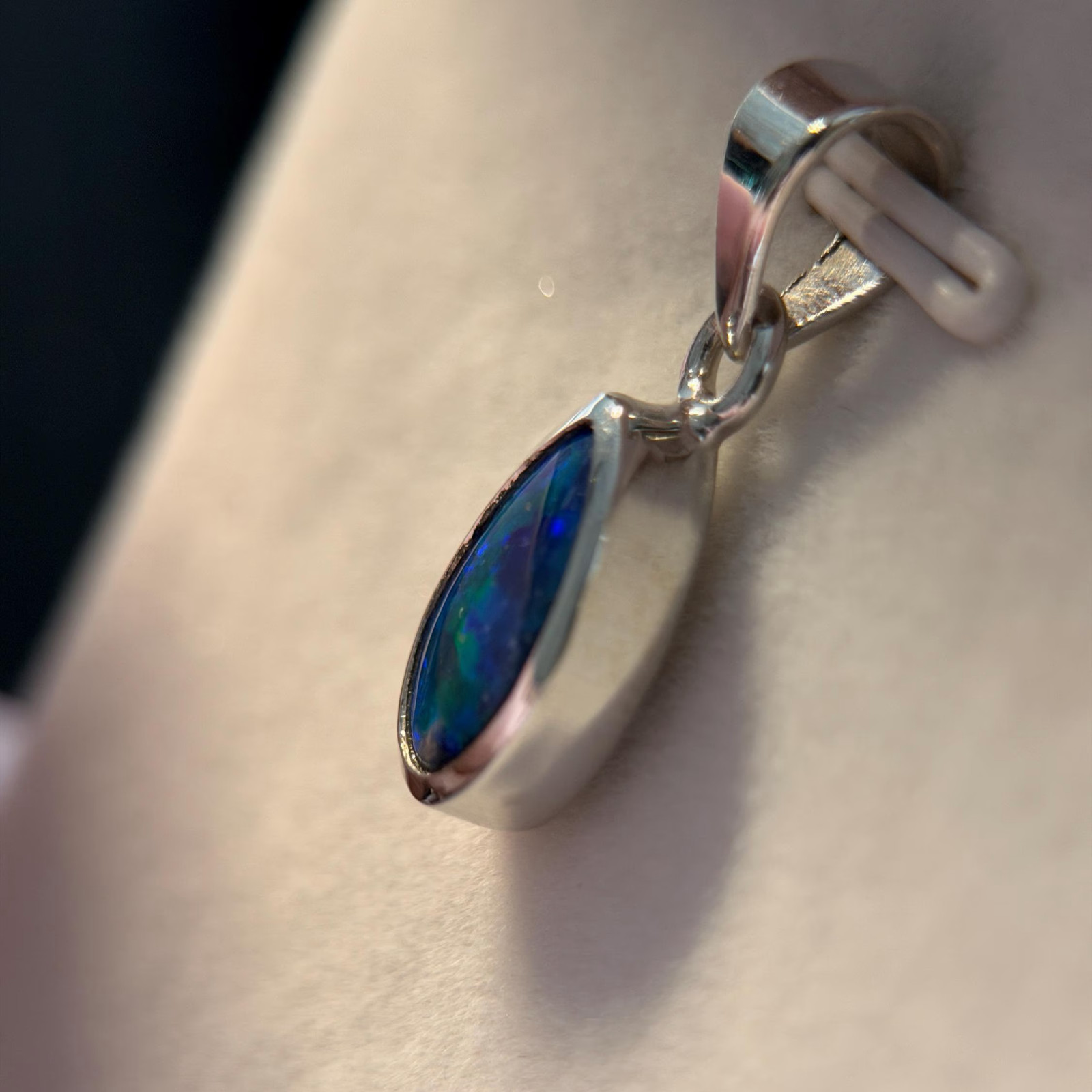 Australian Fire Opal Bezel Pendant, Solid 925 Sterling Silver, Women’s Pendant