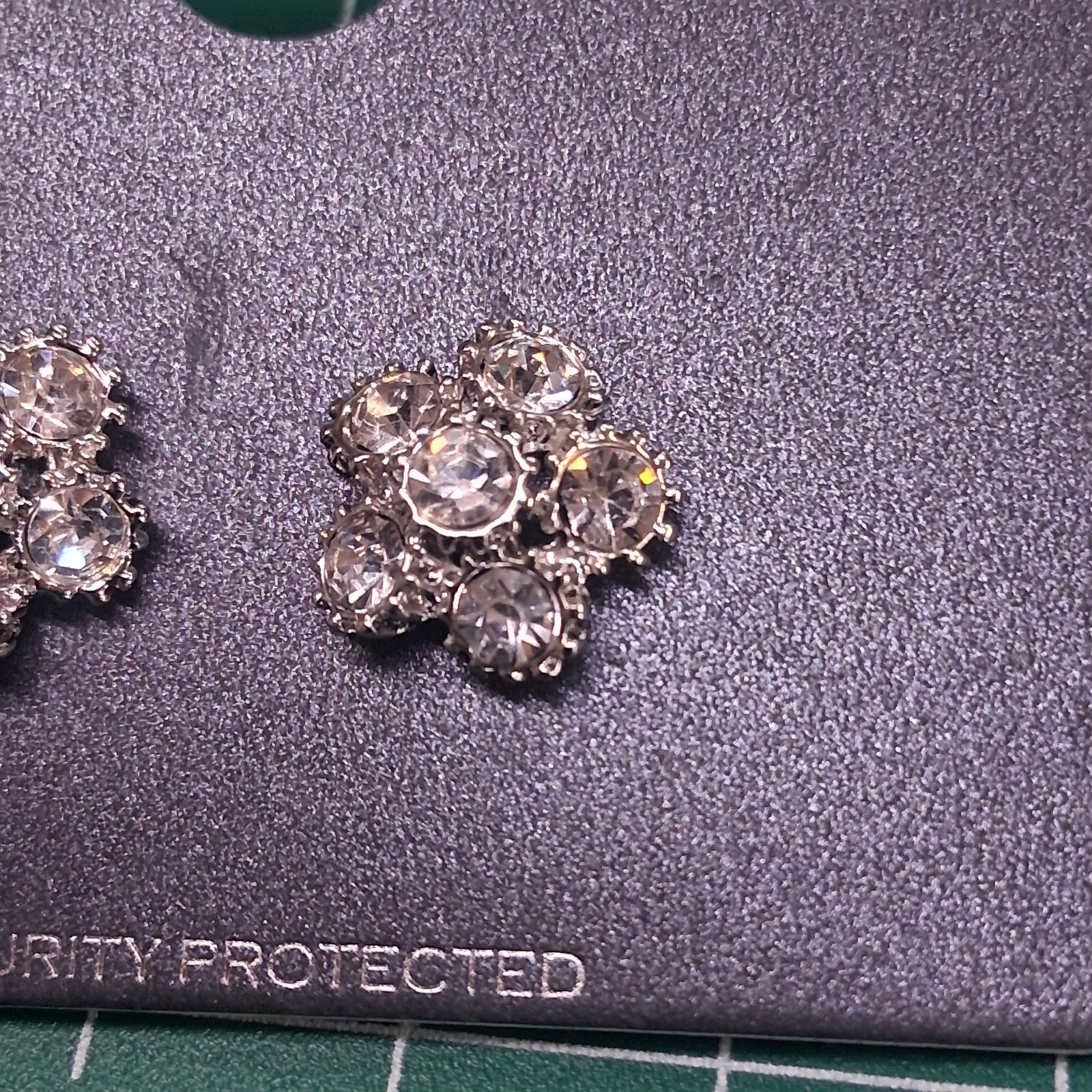 Accessories by Next 6 CZ Cluster Silver Tone Stud Earrings