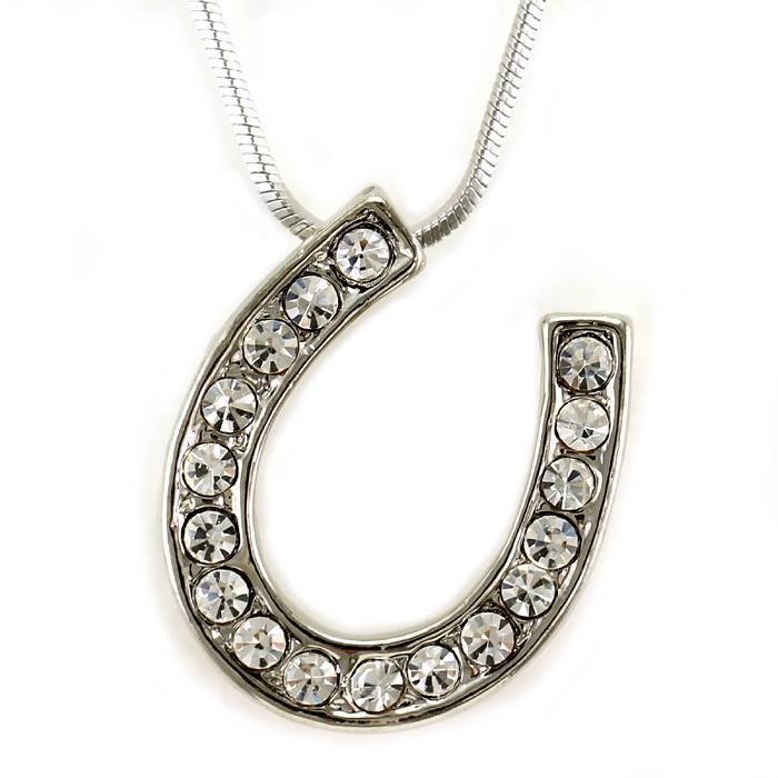 Good Luck Horseshoe Pendant Necklace Lucky Western Cowgirl Horse Shoe Charm n87