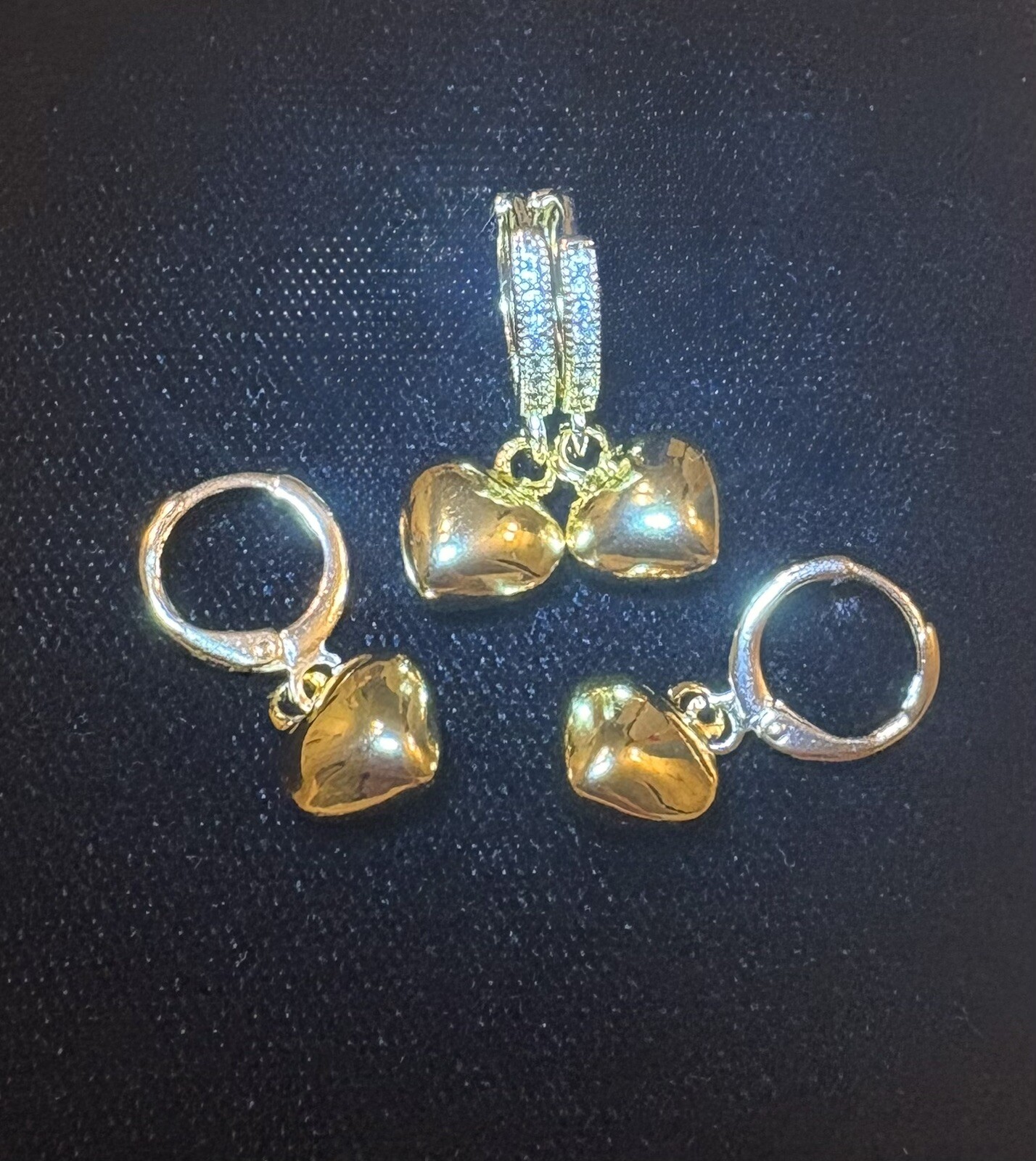 Handmade 18k Gold Plated Heart Hoops Made To Order