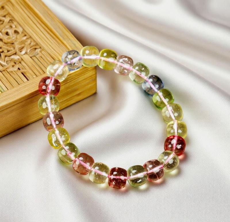 Grandma Lady Girl Women Multiple Crystal Beads Bracelet Jewelry Gift Box DD154