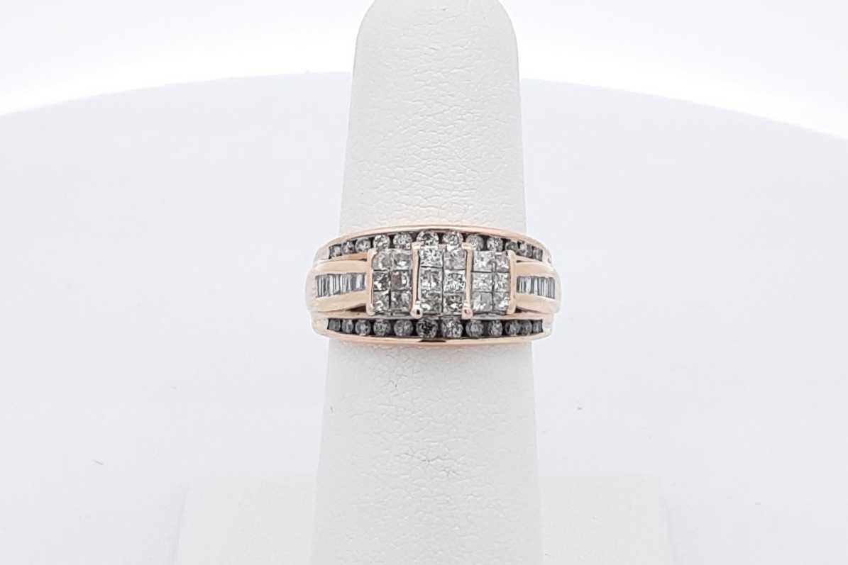 1.26cttw Diamond 10k Yellow Gold Ring 4.3 Grams Size 5.25 Eb0526rxzsa