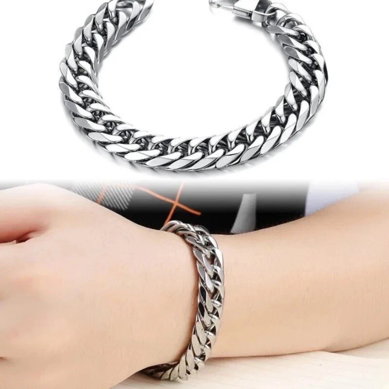 Unisex Heavy Solid 925 Sterling Silver Curb Link Bracelet Multi Sizes Men Women