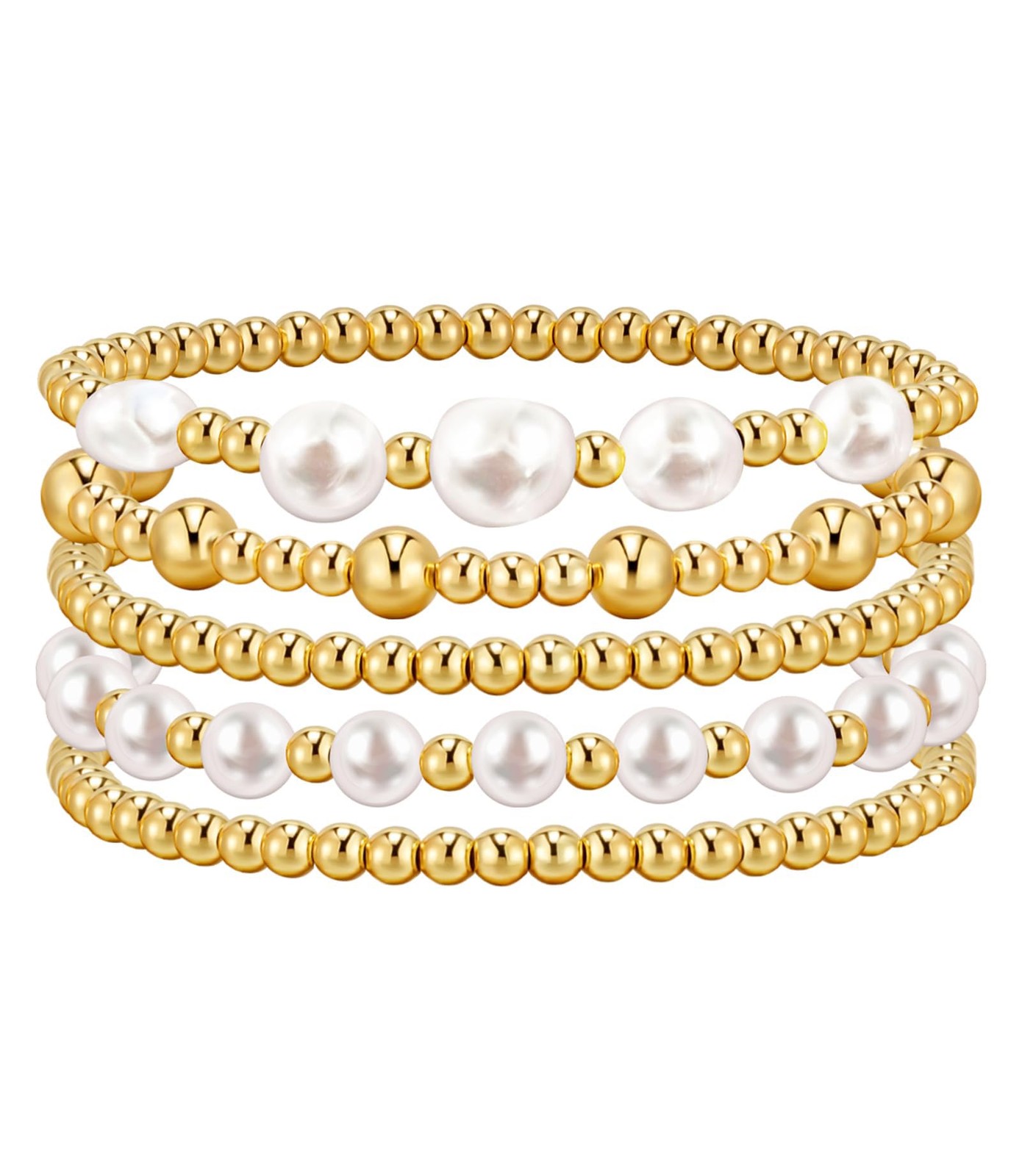 Trendy Cute Pearl Beaded Bracelet Stack Set Jewelry Gifts For Woman Teen …